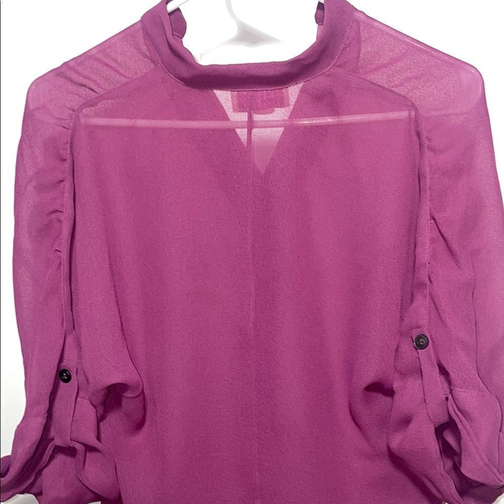 Vintage purple blouse sheer - Picture 6 of 9